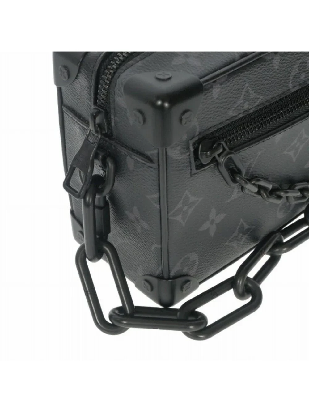 Louis Vuitton Mini Soft Trunk Monogram Eclipse Canvas Shoulder Bag Black